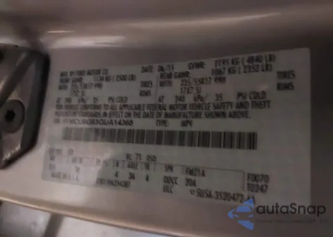 2016 Ford Escape Se from USA, damaged, VIN 1FMCU9G93GUA14368